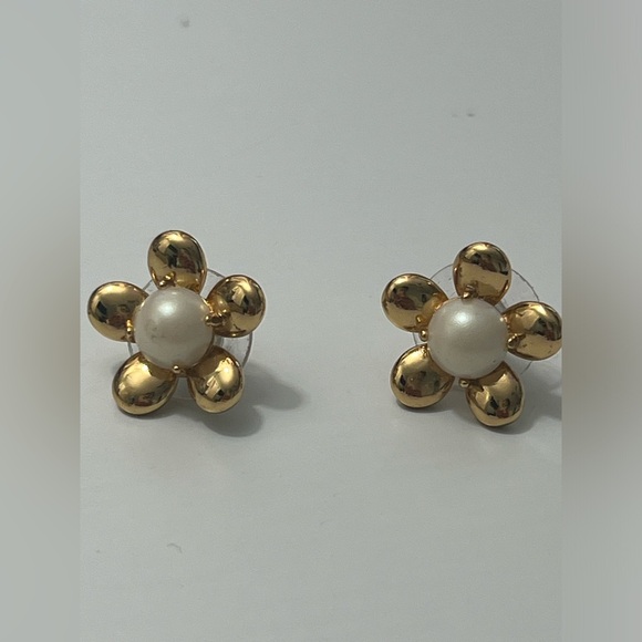 kate spade Jewelry - Kate Spade Pearl Fashion Women Lady Flowers Golden Earrings Jewelry For Women